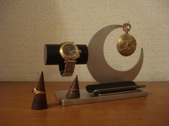 腕時計、懐中時計ブラックトレイ＆リングスタンド未固定バージョン　　ak-design　受注製作 N15611 6枚目の画像