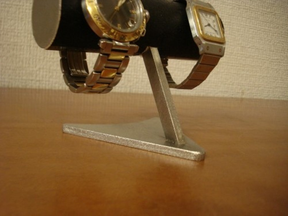 誕生日プレゼントに　ブラック2本掛け腕時計スタンド  受注販売　No.121212 5枚目の画像