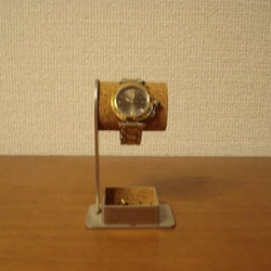 彼氏の誕生日プレゼントに　1本掛けデザイントレイ付き腕時計スタンド 　ak-design　No.120111 2枚目の画像