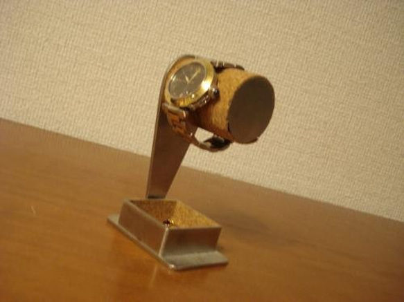 彼氏の誕生日プレゼントに　1本掛けデザイントレイ付き腕時計スタンド 　ak-design　No.120111 8枚目の画像