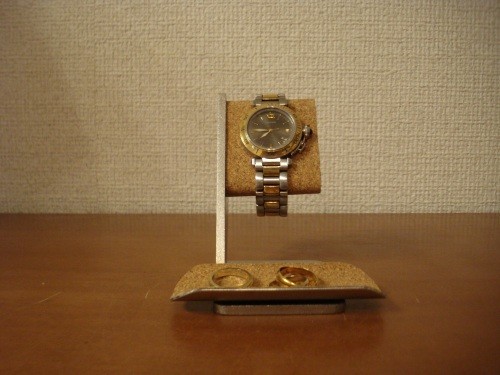 彼氏の誕生日プレゼントに　半円トレイ付き腕時計スタンド  No.130228