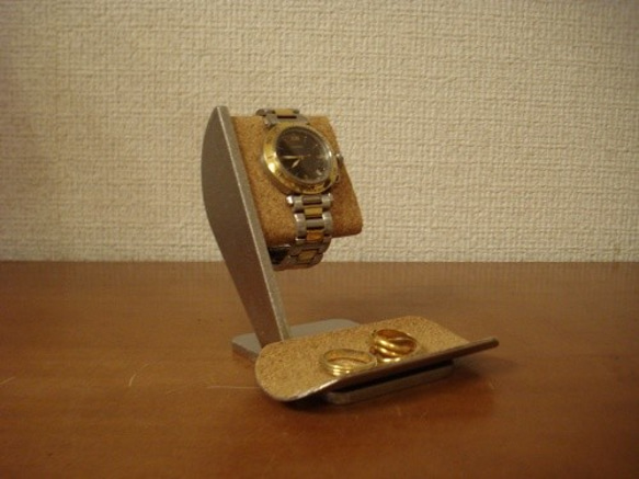 彼氏の誕生日プレゼントに　半円トレイ付き腕時計スタンド  No.130228 5枚目の画像