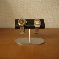 腕時計スタンド　ブラックだ円台座、だ円パイプ腕時計スタンド　スタンダード 　No.130219 2枚目の画像