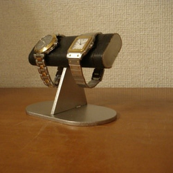 腕時計スタンド　ブラックだ円台座、だ円パイプ腕時計スタンド　スタンダード 　No.130219 5枚目の画像