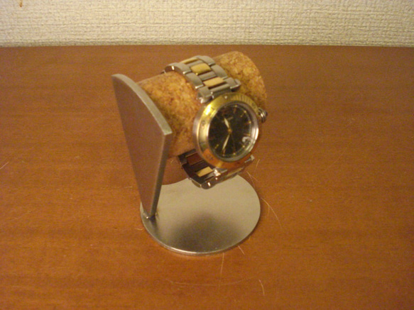 腕時計スタンド　丸パイプ扇形支柱腕時計デスクスタンド  No.90325 3枚目の画像