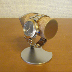 腕時計スタンド　丸パイプ扇形支柱腕時計デスクスタンド  No.90325 7枚目の画像