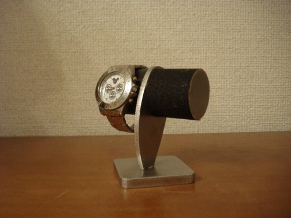 プレゼントに　2本掛けブラックどっしり腕時計スタンド　No.130327 2枚目の画像