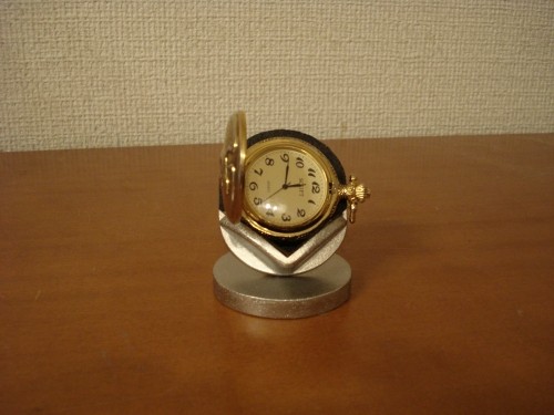 父に、祖父に♪懐中時計スタンド　ブラックデザインデスク懐中時計ケース　スタンド　ak-design　No.121112