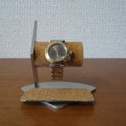 父、祖父にプレゼント　2本掛けデザイン腕時計スタンド三角台座ロングトレイ　 ak-design   N120402 6枚目の画像