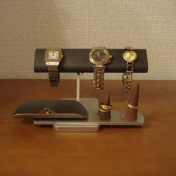 腕時計　飾る　ブラック腕時計3本掛けアクセサリー収納スタンド　TUモデル 2枚目の画像