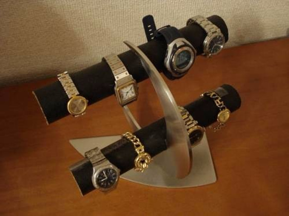 腕時計　飾る　ブラック三日月8本掛け腕時計スタンド　 3枚目の画像