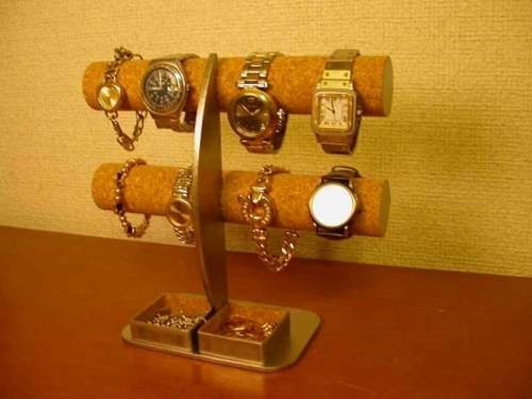 腕時計　飾る　　角トレイ支柱8本掛け腕時計収納スタンド　ak-design　受注制作　N8324 4枚目の画像