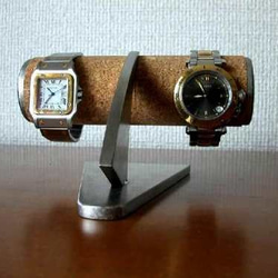 2本掛け腕時計ディスプレイスタンド　長介 2枚目の画像