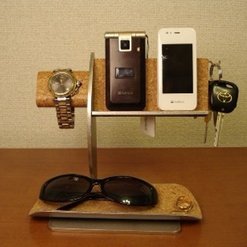 腕時計 スマホ 飾る 腕時計、キー、ダブルトレイスタンド ブラック 