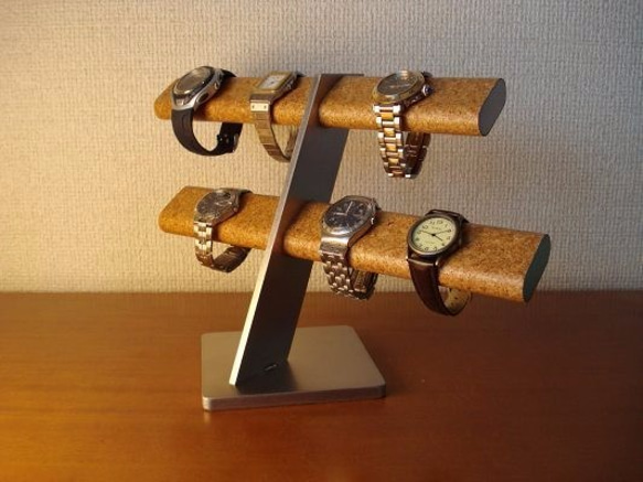 腕時計スタンド　8本掛けインテリア腕時計収納スタンド　ロングトレイ　AKデザイン 腕時計スタンド 8本掛け腕時計ディスプレイスタンド - AKデザイン