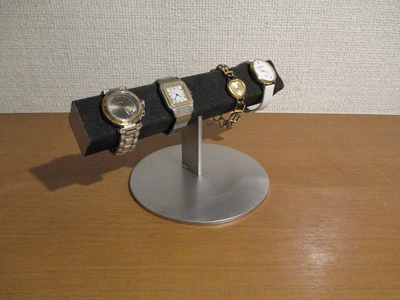 腕まわりが大きい時計専用角パイプ腕時計スタンド　ブラック　スタンダード　181113 4枚目の画像