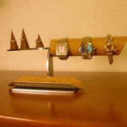 Xmasに　腕時計、指輪スタンドロングハーフパイプトレイ　IMG182 2枚目の画像