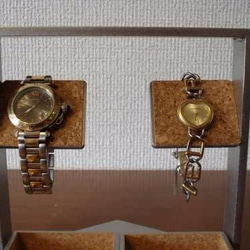 クリスマスに　デカイトレイ腕時計スタンド　指輪スタンド付き（未固定） 4枚目の画像