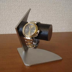 クリスマスに　黒2本掛けデザイン腕時計スタンド 1枚目の画像