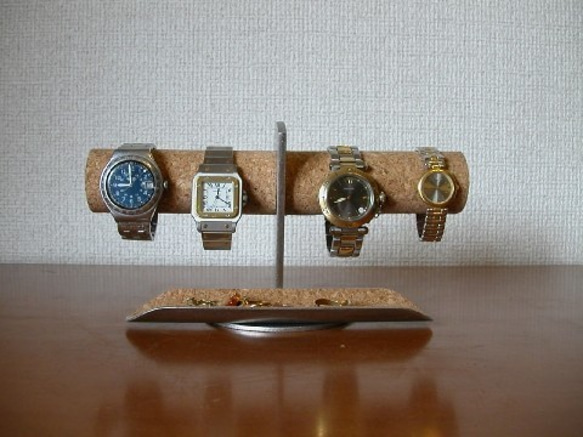 クリスマスに　　トレイ付き4本掛け腕時計ディスプレイスタンド 2枚目の画像