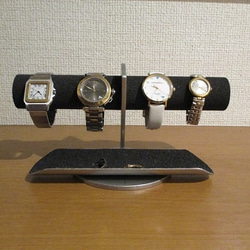ブラックトレイ付き4本掛け腕時計ディスプレイスタンド 　受注販売 　181111 2枚目の画像