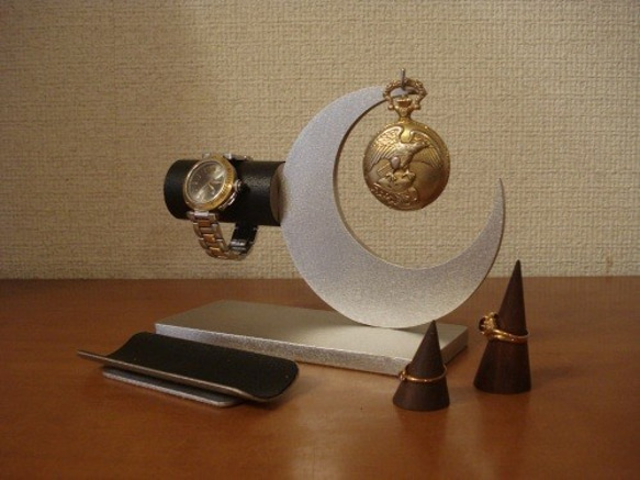 ハンドメイド　腕時計　飾る　ブラックトレイ＆リングスタンド未固定バージョン　　ak-design　受注製作 N15611 2枚目の画像