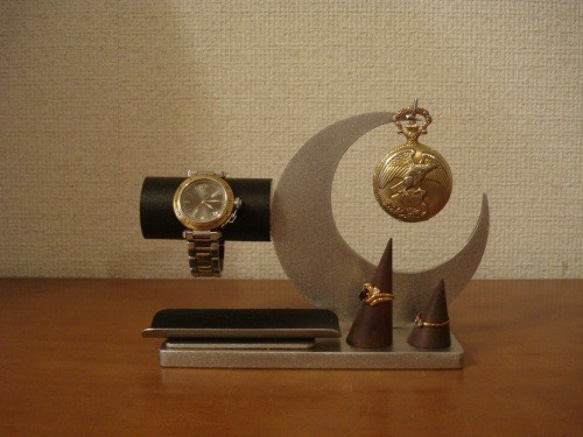 ハンドメイド　腕時計　飾る　ブラックトレイ＆リングスタンド未固定バージョン　　ak-design　受注製作 N15611 3枚目の画像