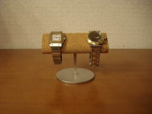 バレンタインデーに　2本掛け楕円パイプ腕時計収納スタンド　130114 2枚目の画像