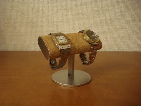 バレンタインデーに　2本掛け楕円パイプ腕時計収納スタンド　130114 3枚目の画像