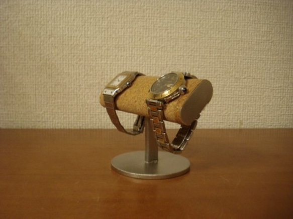 バレンタインデーに　2本掛け楕円パイプ腕時計収納スタンド　130114 6枚目の画像