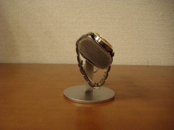 バレンタインデーに　2本掛けブラック楕円パイプ腕時計スタンド　 ak-design　N130110 3枚目の画像