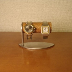 バレンタインデーに　腕時計　飾る　かわいいリーフ台座2本掛け腕時計スタンド　90630の1 1枚目の画像