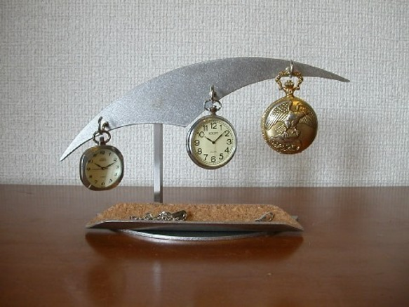 バレンタインデーに　3本掛け懐中時計ディスプレイロングトレイ　　ak-design 1枚目の画像