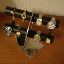 プレゼントにどうですか？三日月ブラックロングトレイ、リングスタンド腕時計スタンド 5枚目の画像