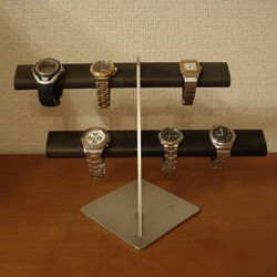 腕時計　飾る　ブラック10本掛けだ円腕時計スタンド 2枚目の画像