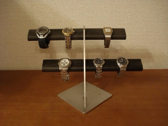 腕時計　飾る　ブラック10本掛けだ円腕時計スタンド 2枚目の画像