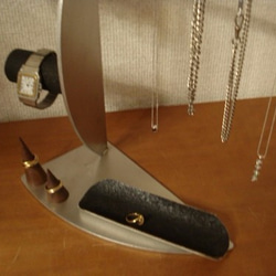 腕時計　飾る　ネックレス7本、腕時計3本、リング2ヶブラックアクセサリースタンド 3枚目の画像