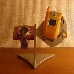 プレゼント　携帯電話、スマホ＆腕時計　スタンド 2枚目の画像