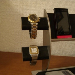 クリスマスに！ブラック腕時計2本・キー・携帯電話スタンド 5枚目の画像