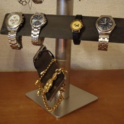 クリスマス 3段バー手動式腕時計スタンド ブラック 5枚目の画像
