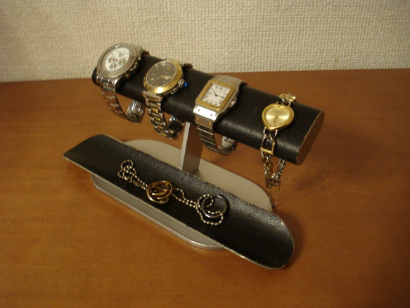 腕時計スタンド　だ円ロングトレイ4本掛け腕時計スタンド　130115 8枚目の画像