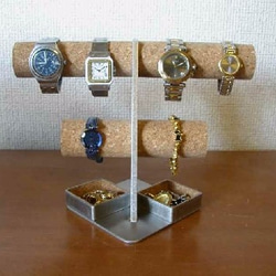 腕時計スタンド　6本掛け腕時計スタンド角トレイバージョン 2枚目の画像