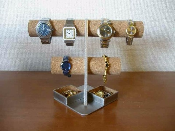 腕時計スタンド　6本掛け腕時計スタンド角トレイバージョン 2枚目の画像