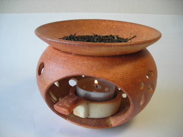 焼き締めの茶香炉 立体・オブジェ 陶芸工房海月 通販 2164824｜Creema