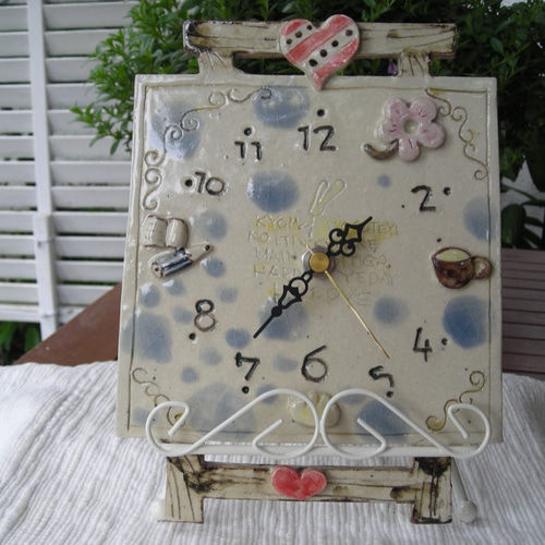 時計（平板） その他置物 陶芸工房海月 通販 2226503｜Creema(クリーマ)