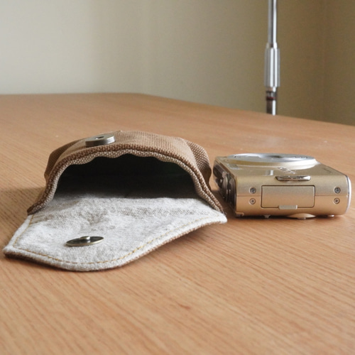 デジカメケース IXY650専用 帆布 岡山産デニム 真田紐 カメラケース