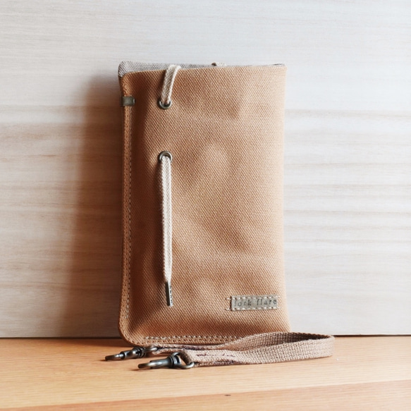 Smartphone pouch type 11 Size order 對應岡山粗斜紋布帆布真田帶子 第1張的照片