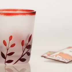 [Hanafuda Glass] Hagi Wild Boar ~ Glass Choco Gui Roaring Sake S 第2張的照片