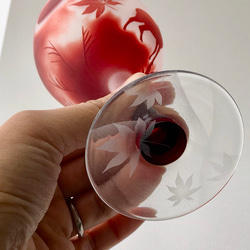 鹿紅葉山 ワイングラス(小) 3枚目の画像