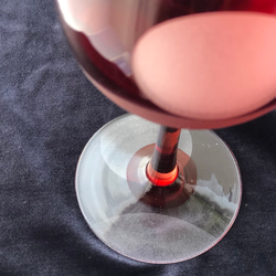 【たこG様用】ススキに月 〜花札ガラスのワイングラス 4枚目の画像